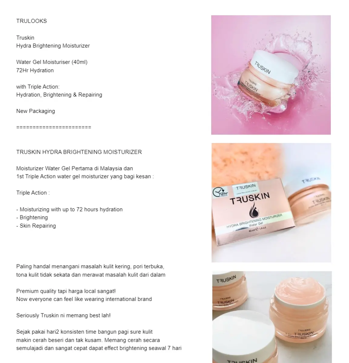 truskin moisturiser