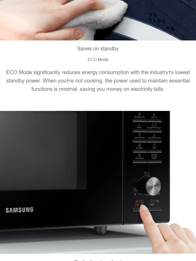 Samsung Convection Microwave Oven with HotBlast™, 28L (MC28M6055KK