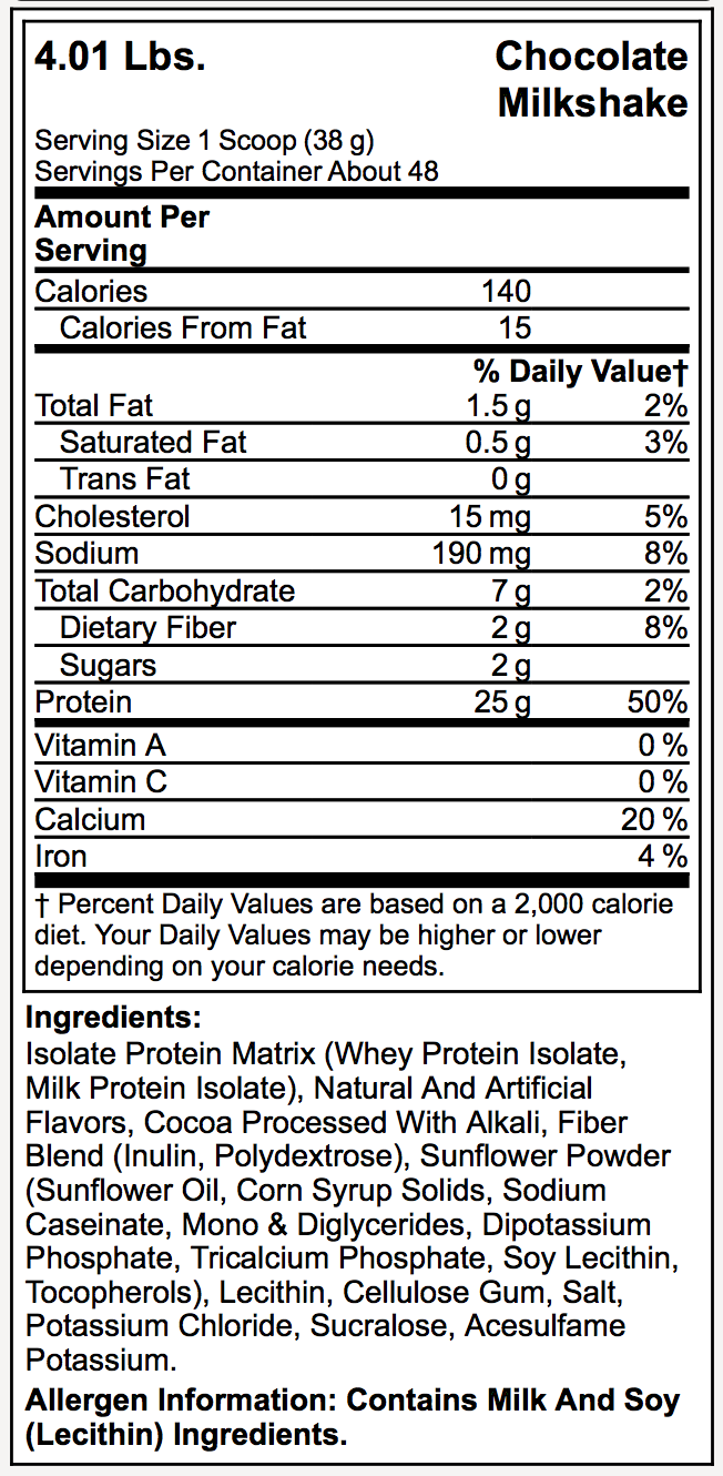 Syntha 6 Isolate Nutrition Facts Besto Blog