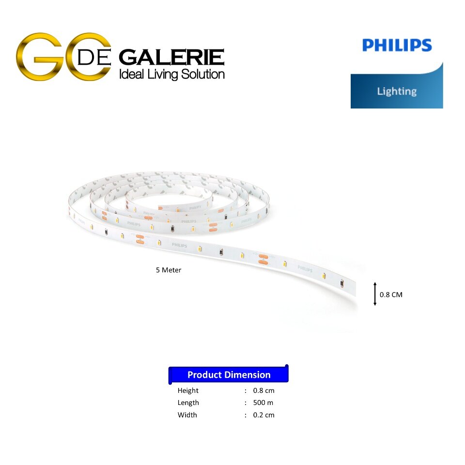 STRIP LIGHT LED PHILIPS LINEA WALL LIGHT 31058 3000K 18W 5M WH LED TAPE ...