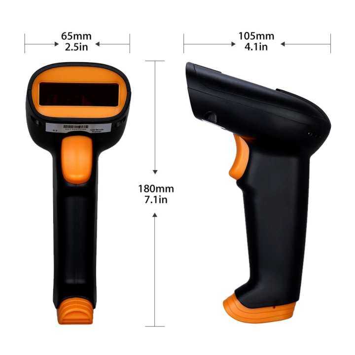 NTEUMM High Quality USB Wired Wireless Laser Barcode Scanner Pengimbas Reader
