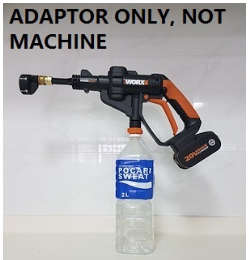 WORX HYDROSHOT HIGH PRESSURE WASHER WATER BOTTLE ADAPTOR