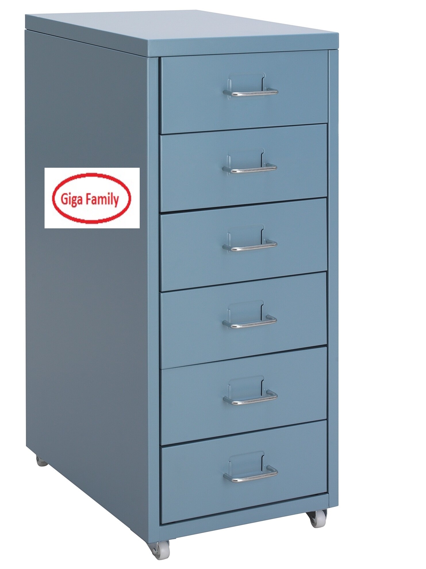 I K E A Helmer Drawer On Castors Blue White Black Lazada