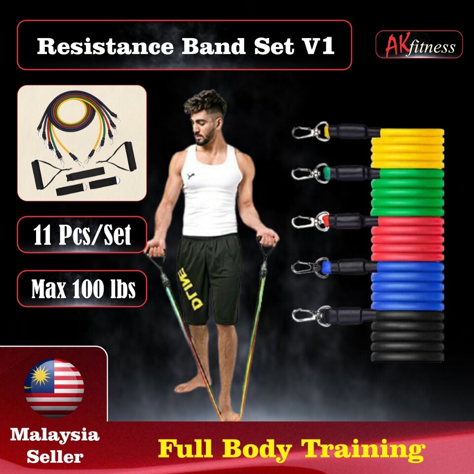 Details about   1/3pcs Resistance Bands Set Heavy Duty For Fitness Exercise Yoga Home V0L5 