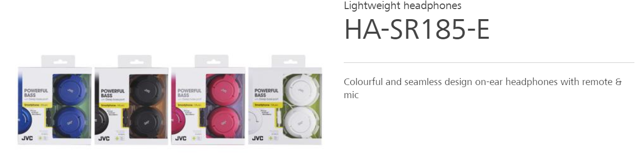 Jvc Ha Sr185 Lightweight On Ear Headphones With Remote And Mic Powerful Deep Bass Msl Digital 3859