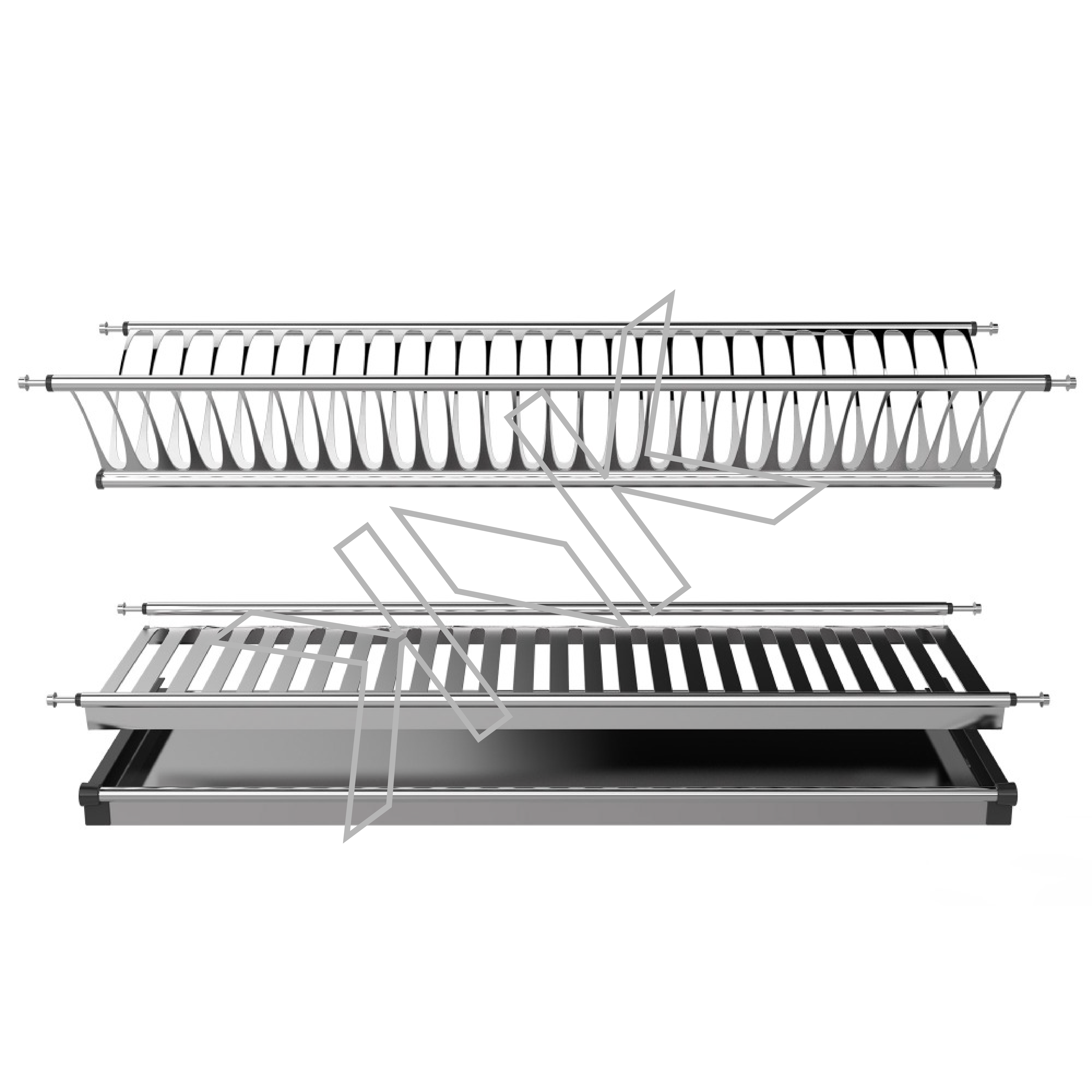 Stainless Steel 600mm 800mm 900mm Kitchen Cabinet Dish Rack