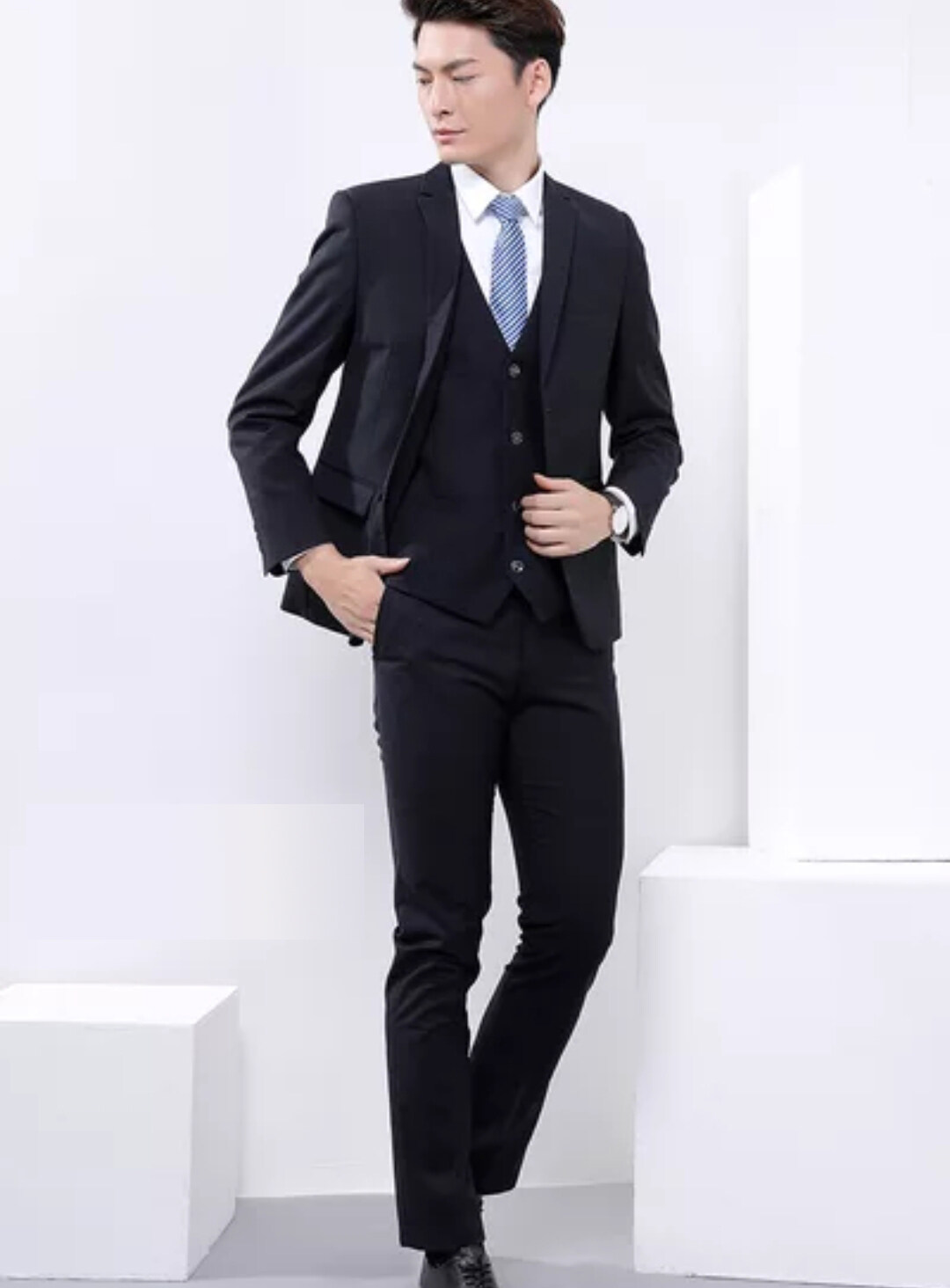 seluar slack hitam slim fit