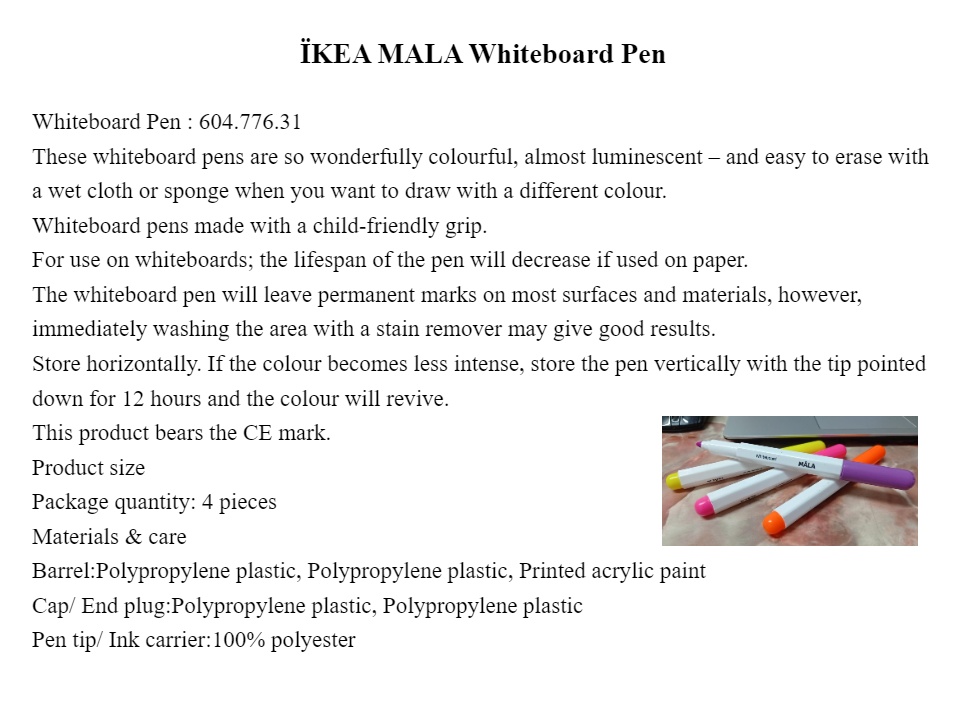MÅLA Whiteboard pen, mixed colors - IKEA