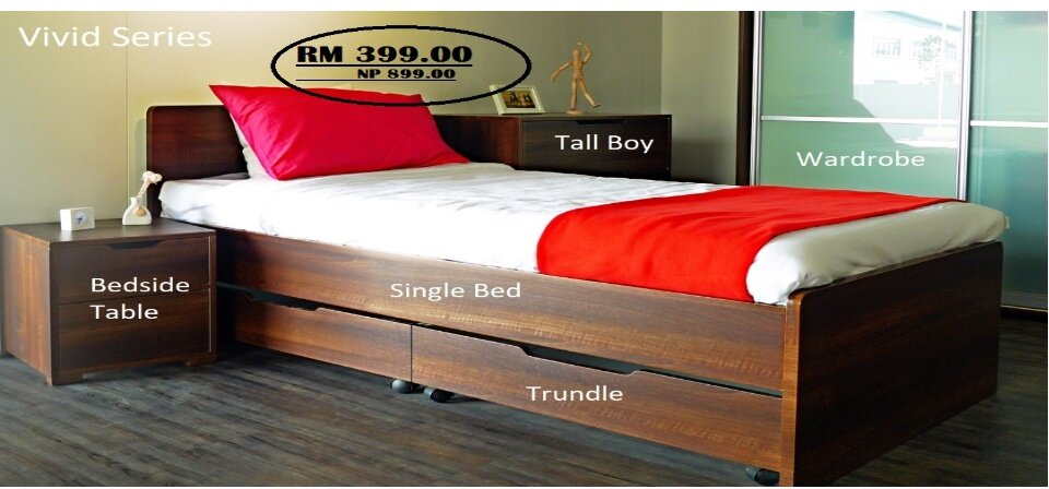 Single Bed With Tall Boy Lazada, Tall Single Bed Frame