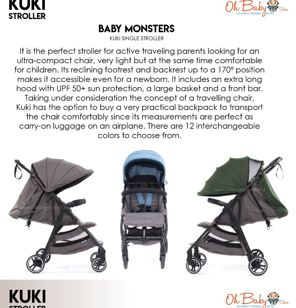 Baby monster kuki stroller online