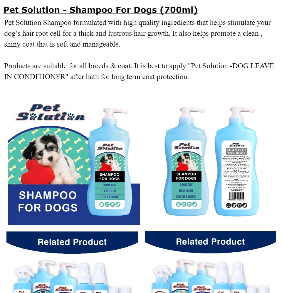 Pet solutions dog on sale shampoo