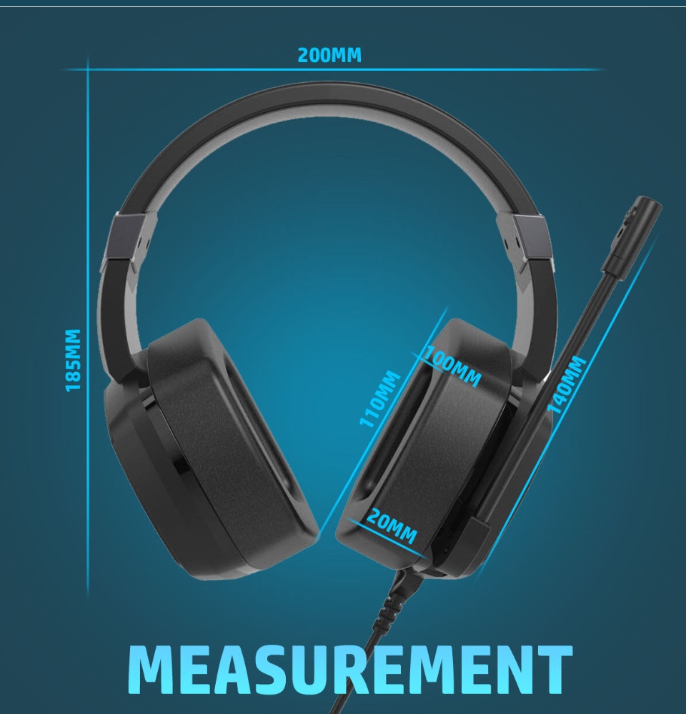 HP H320 / H320GS 7.1 Virtual Surround USB Audio Jack Gaming Headphone with  Mic Microphone Volume Control | Lazada