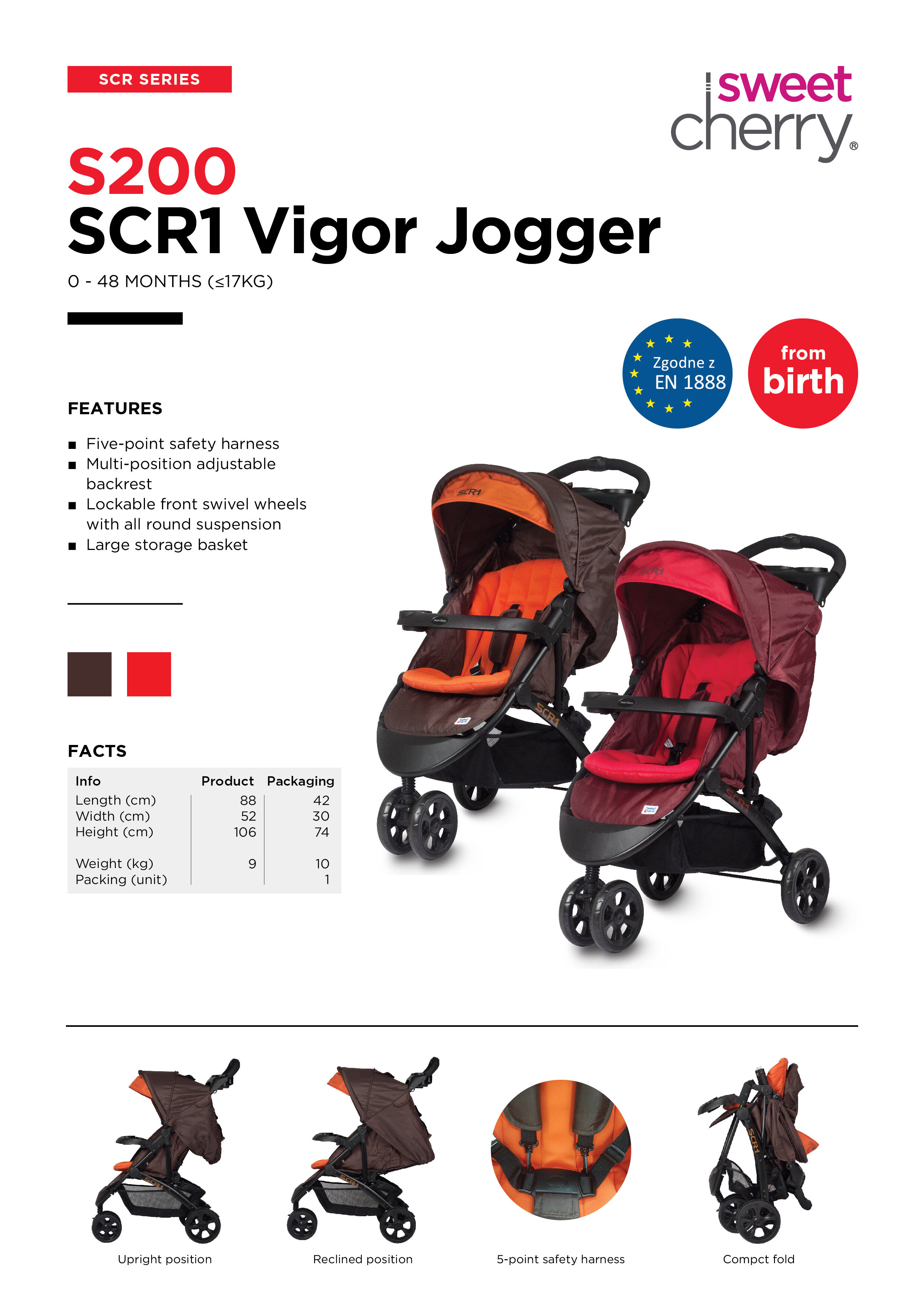 stroller sweet cherry scr1