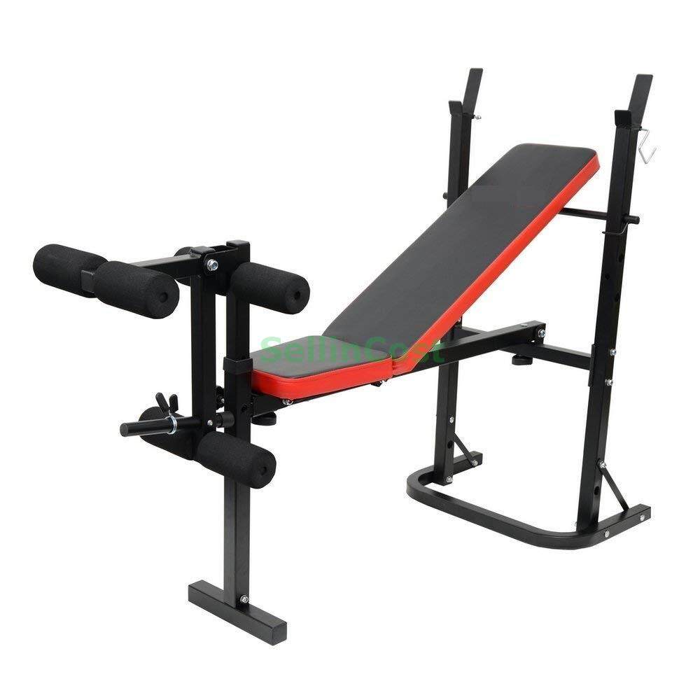 Sellincost Squat Rack Weightlifting Sit Up Bench Chair 250kg