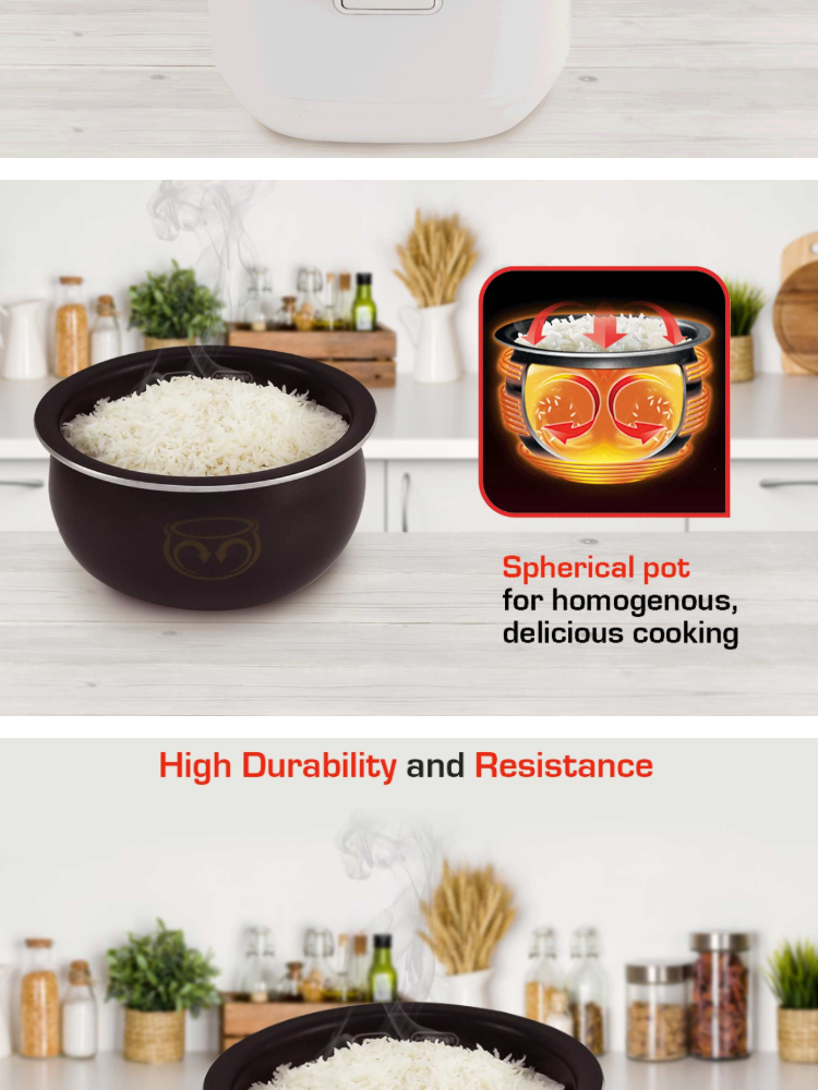 Tefal 0.7L Rice Cooker Mini Fuzy Spherical Pot RK6011