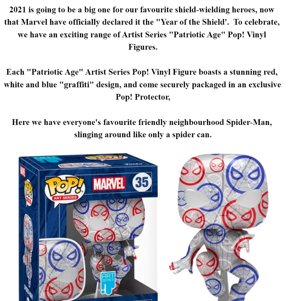 Funko Pop! Marvel - Patriotic Age Artist Series with Pop! Protector 