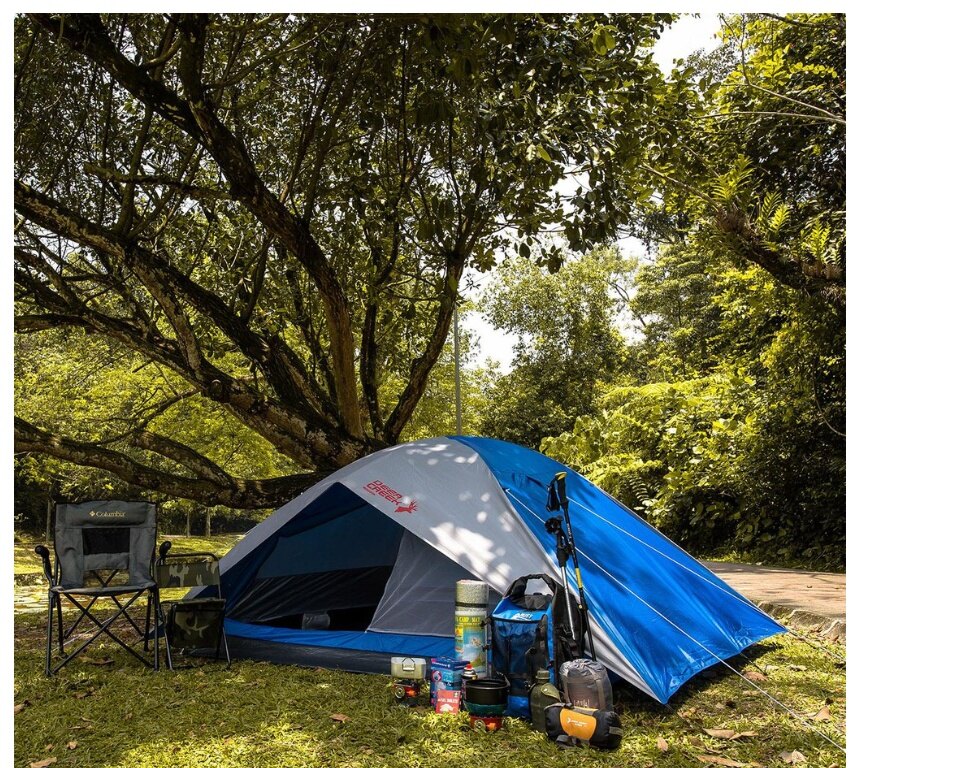 Malaysia Stock Deer Creek 4 Person Camping Tent Waterproof Double Layer Monsoon Lazada