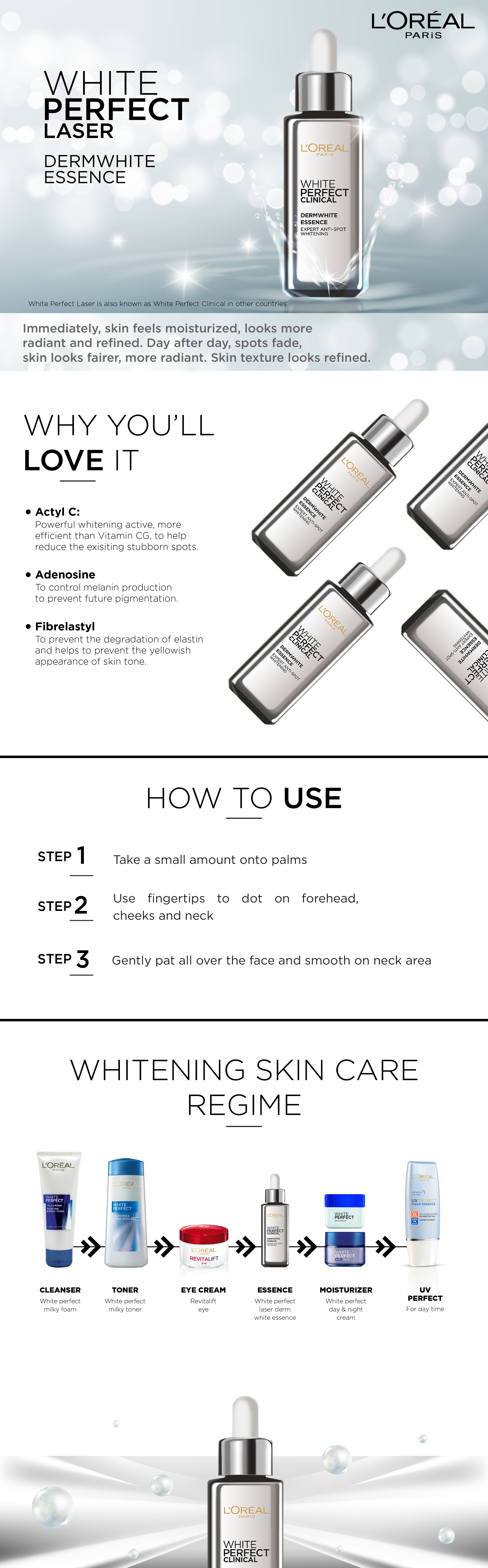 loreal white perfect laser derm white essence