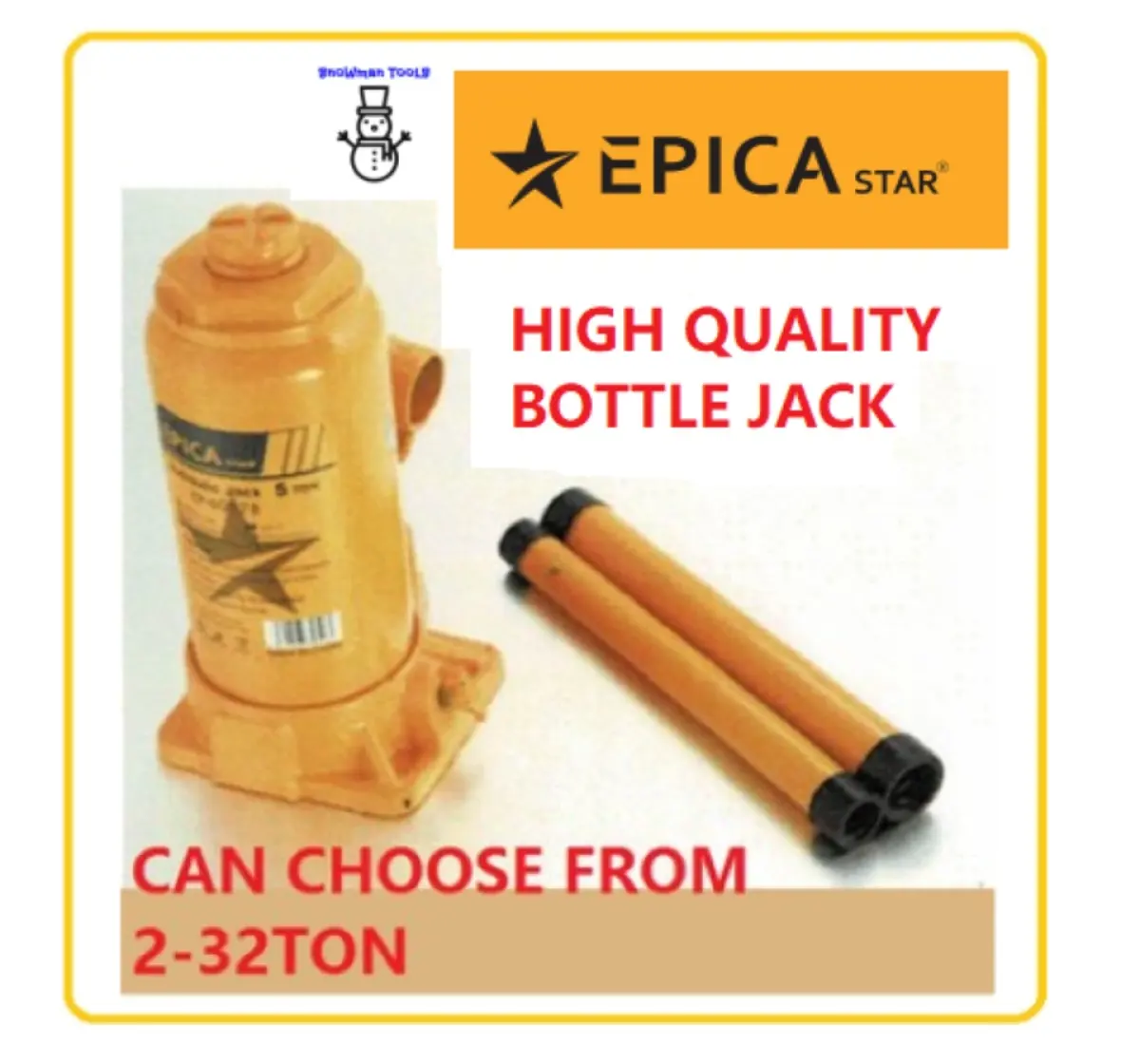 Epica Star 100 Original High Quality Hydraulic Jack Bottle Brand Hydraulic Bottle Jack 2ton 3ton 5ton 8ton Car Kereta Jack Diy Hand Tool Tools Lazada