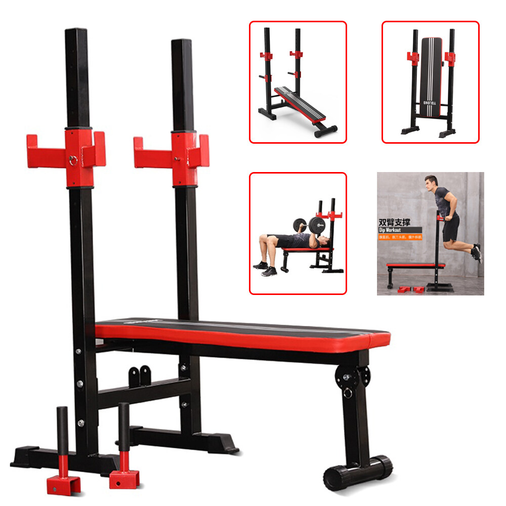 Sporting Goods Adjustable Folding Sit Up Weight Bench Barbell Dip