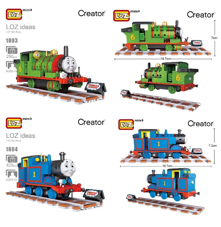 LOZ Thomas Train Building Block Set 1801 Emily 1802 James 1803