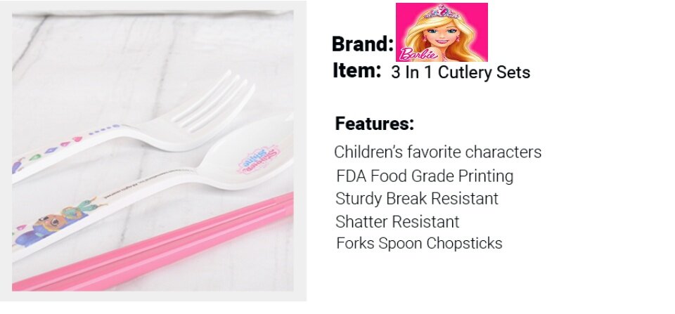 barbie cutlery set