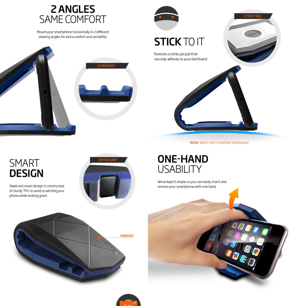 Spigen Stealth Spigen Phone Mount Universal Stealth Cradle Holder