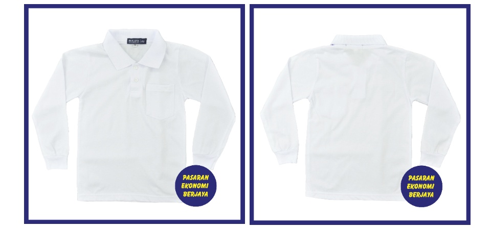 T Shirt Berkolar Lengan Panjang Putih Collar 100 Cotton Shirt High Quality White T Shirt Plain Tee Tshirt Putih Lazada