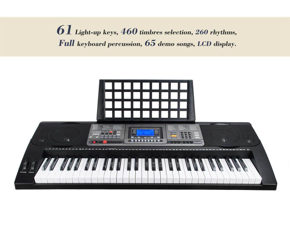 Meike MK-816 61 Keys Key Lighting Digital Piano Electronic Keyboard ...