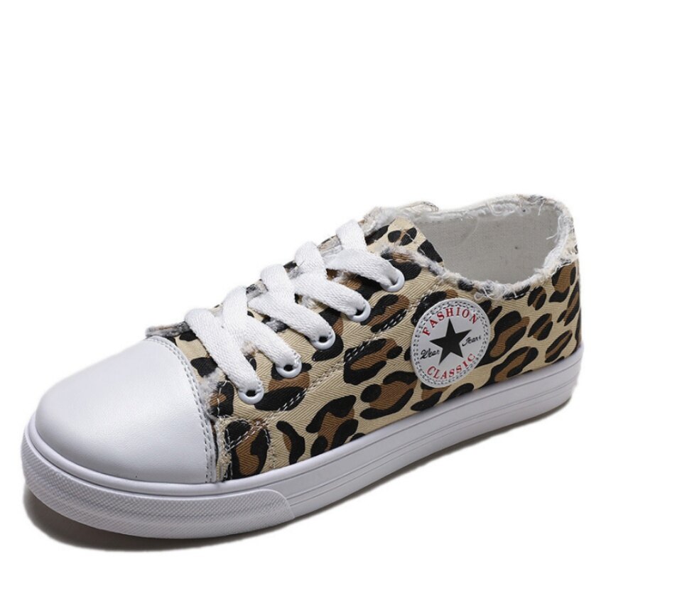 ladies converse leopard print