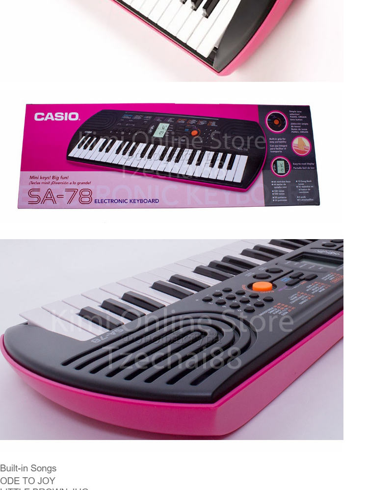 Casio Pink Keyboard : SA-51 Mini Keyboard – TZXUM