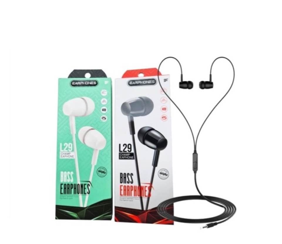 L29 Bass Stereo In-Ear Wired Earphone With Mic Built-In Microphone