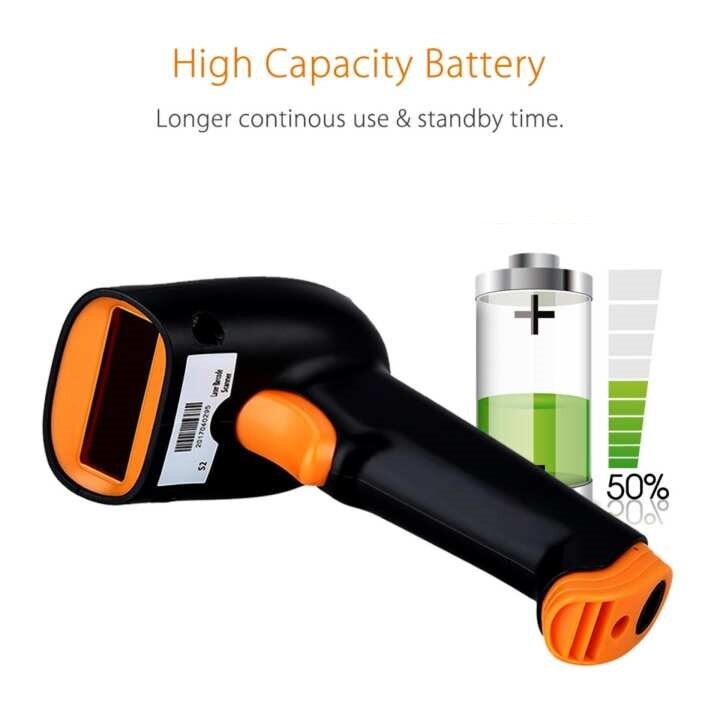 NTEUMM High Quality USB Wired Wireless Laser Barcode Scanner Pengimbas Reader