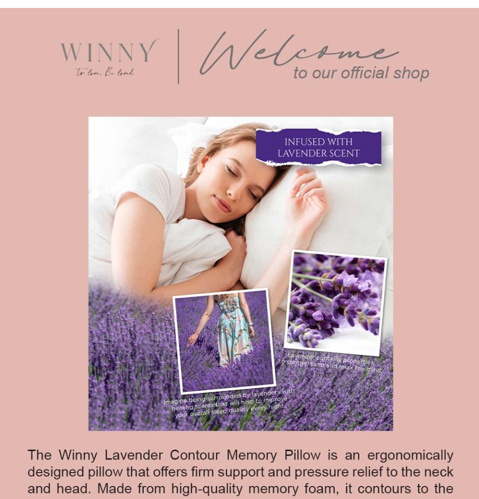 Winny lavender 2025 memory pillow