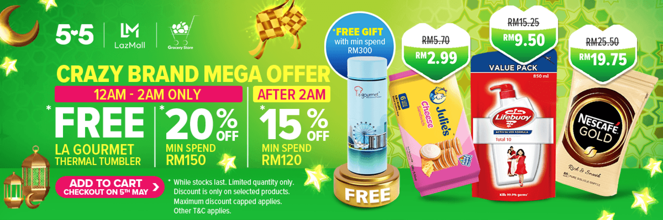 Lazada 5.5 Raya Sale x Grocery Store 20% Off Voucher 4