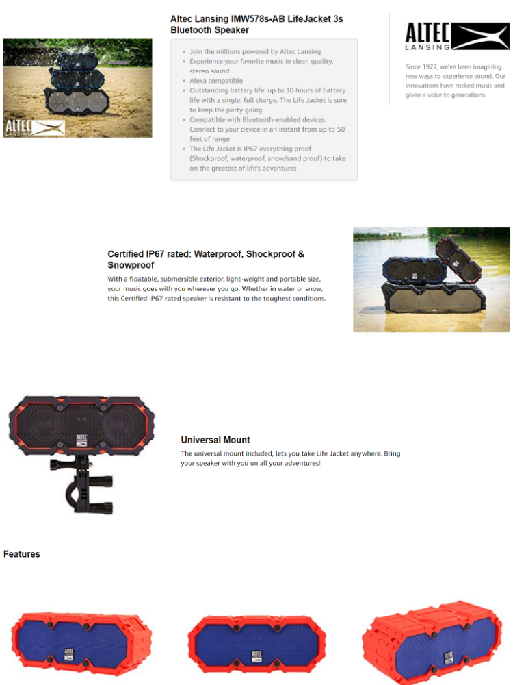 altec lansing life jacket 3s