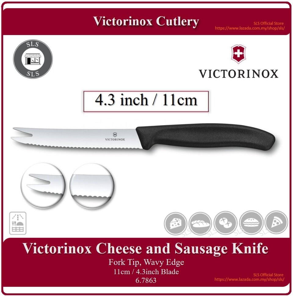 SLS Victorinox Swiss Classic Cheese and Sausage Knife 11cm