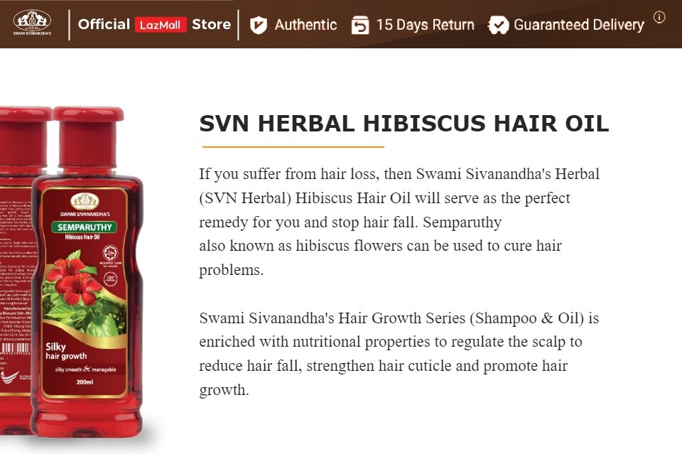 SVN Herbal Root Booster Hibiscus Hair Oil (Semparuthy) OIL - 200ml Hair Fall, Controls Dandruff, Repairs Damaged Hair. | Lazada SVN Herbal Root Booster Hibiscus Hair Oil (Semparuthy) OIL - 200ml Hair Fall, Controls Dandruff, Repairs Damaged Hair. | Lazada