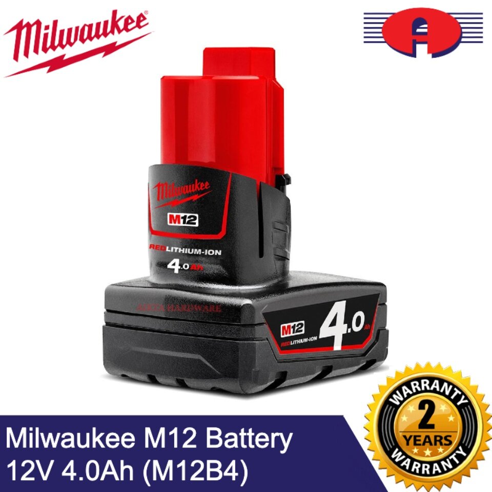 Batterie Milwaukee M12B4 12V 4,0 Ah