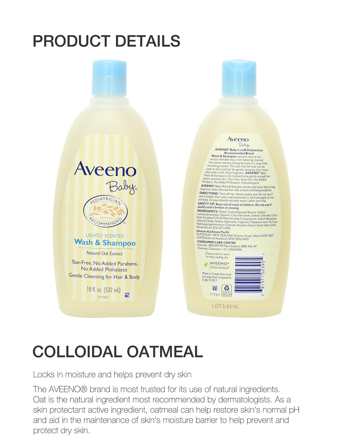 aveeno baby wash chemist warehouse
