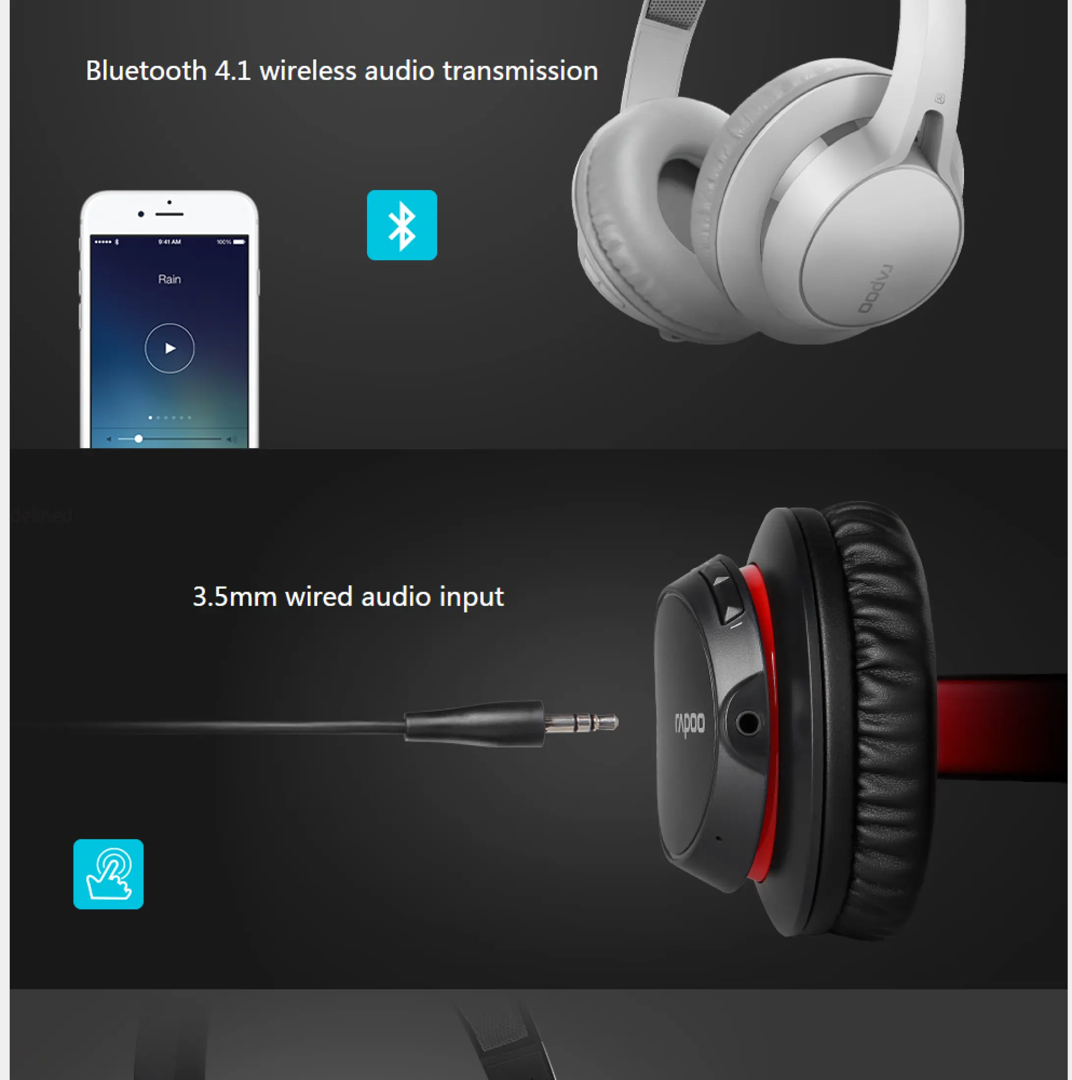 rapoo s200 bluetooth headphone