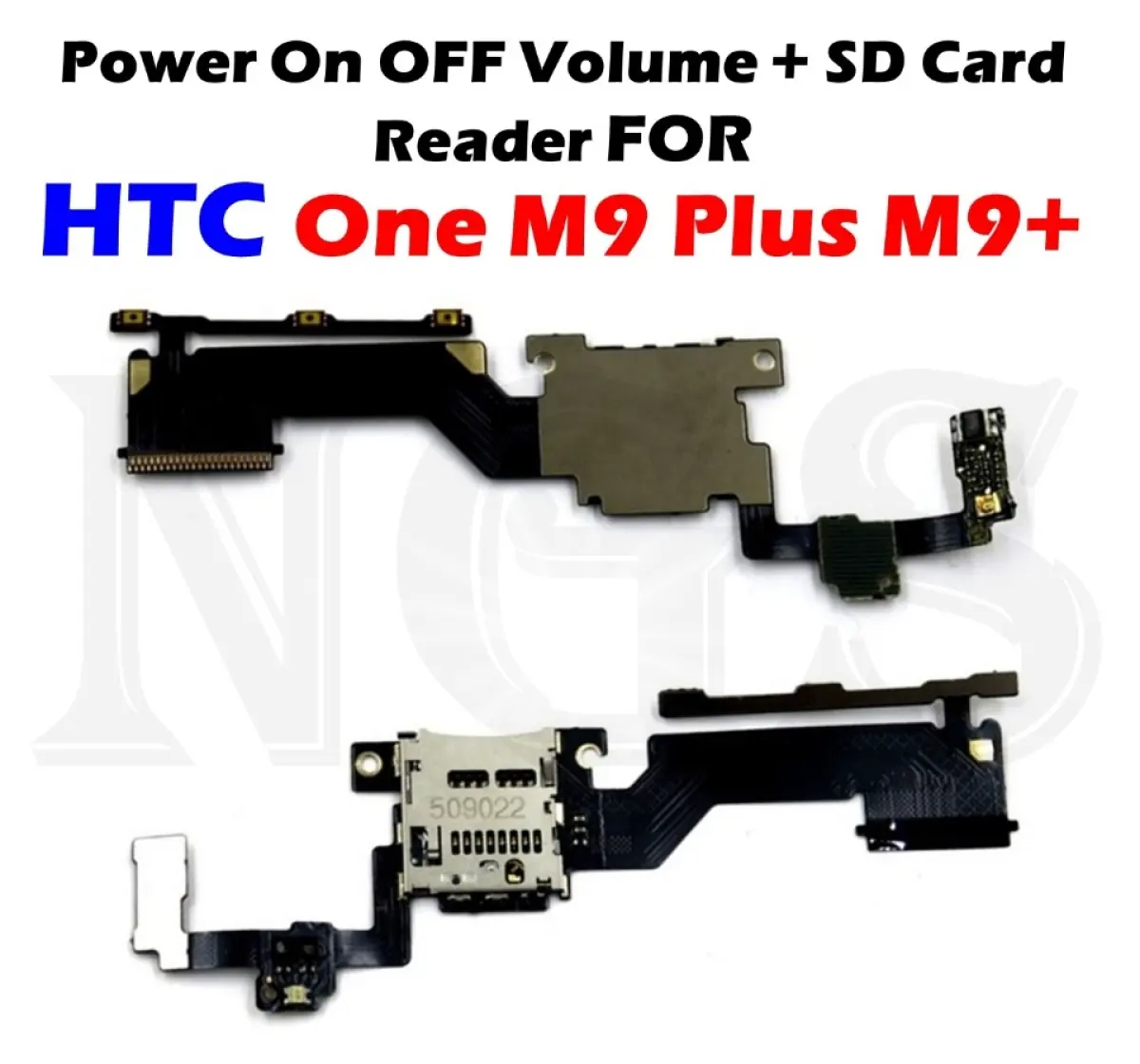 power on off volume sd card reader flex cable ribbon for htc one m9 m9 plus with phone opening tools