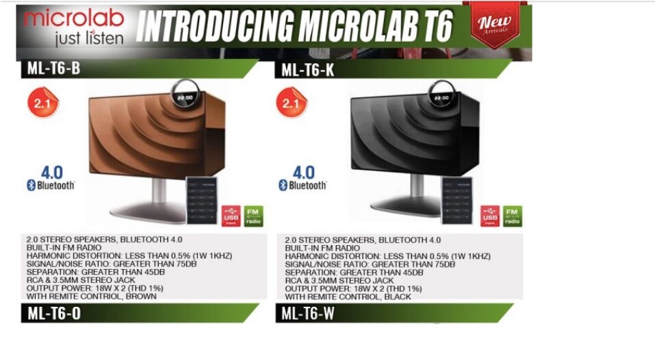 microlab t6 stylish bluetooth speaker
