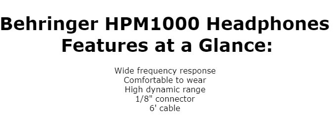 behringer hpm1000 frequency response