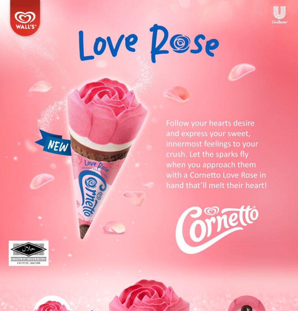 Cornetto love rose