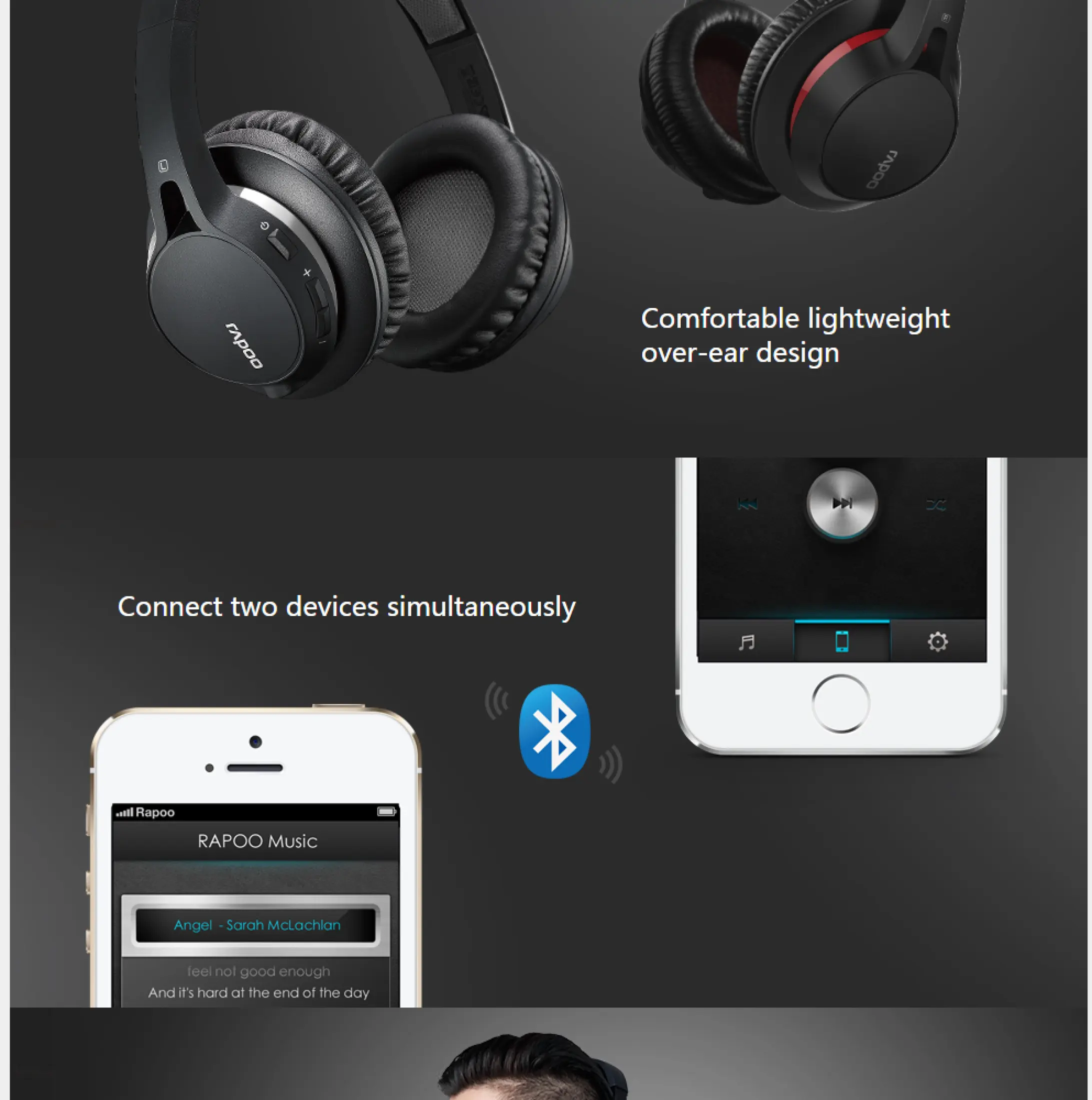 rapoo s200 bluetooth headphone