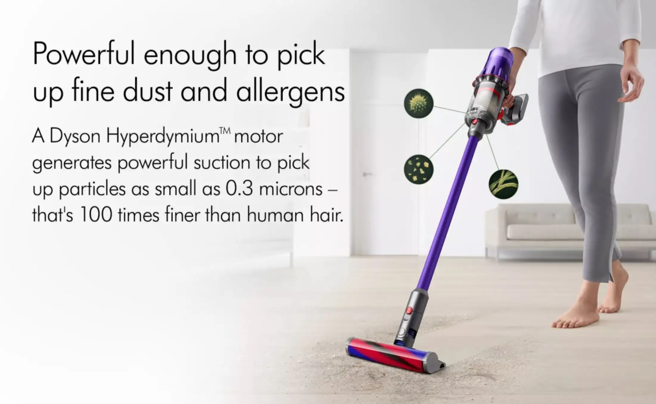 Dyson Stick Vacuum Cleaner Digital Slim Fluffy Extra (Purple / Iron