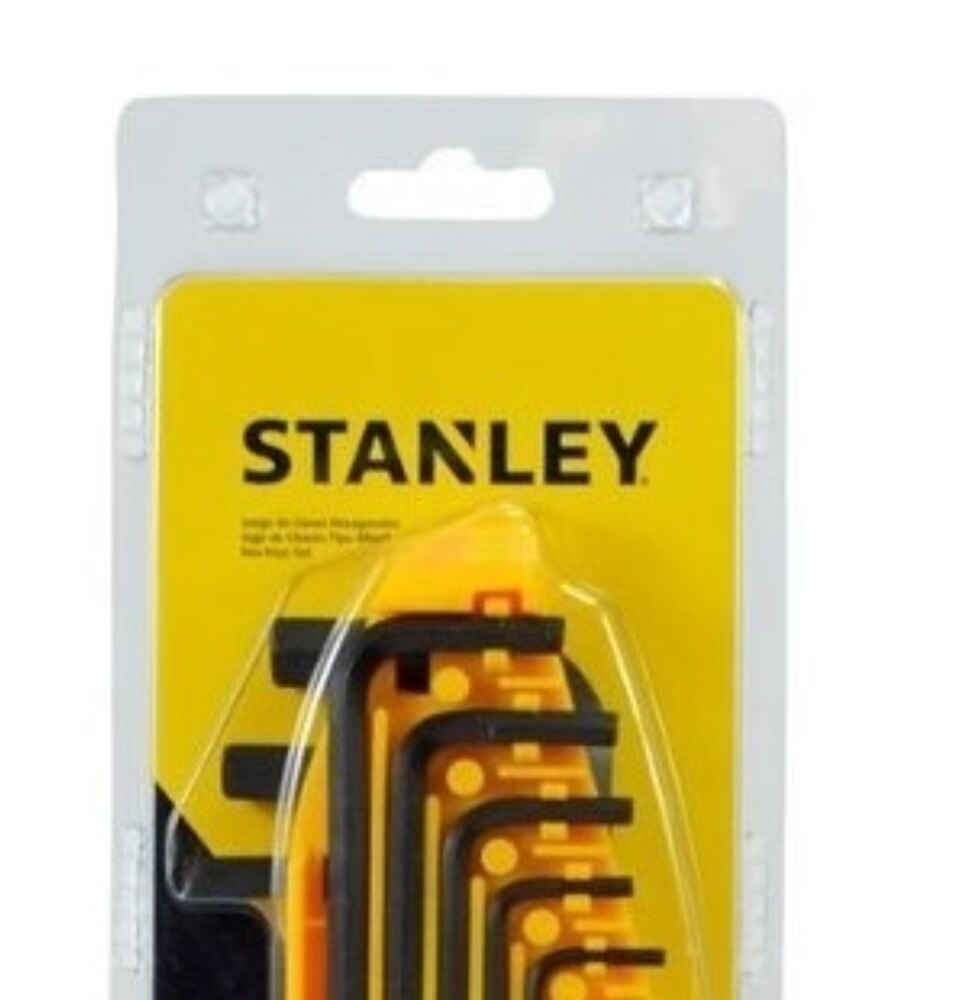 【Clé】 STANLEY 69-253 10PCS HEX ALLEN KEY SHORT BLACK ALLEN KEYS HEX