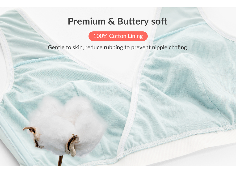 Mamaway Antibacterial Crossover Sleeping Nursing Padded Bra (Nude) - New Edition