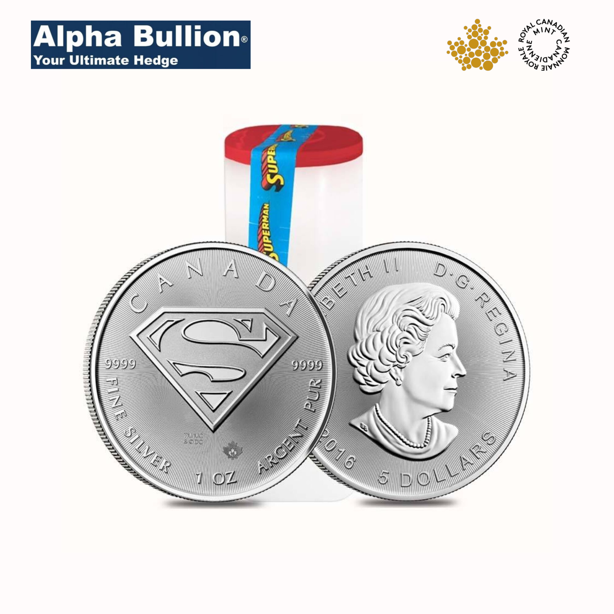 Canada 2016 $5 Superman Glasses 1 Oz Silver 999 Coin LIMITED